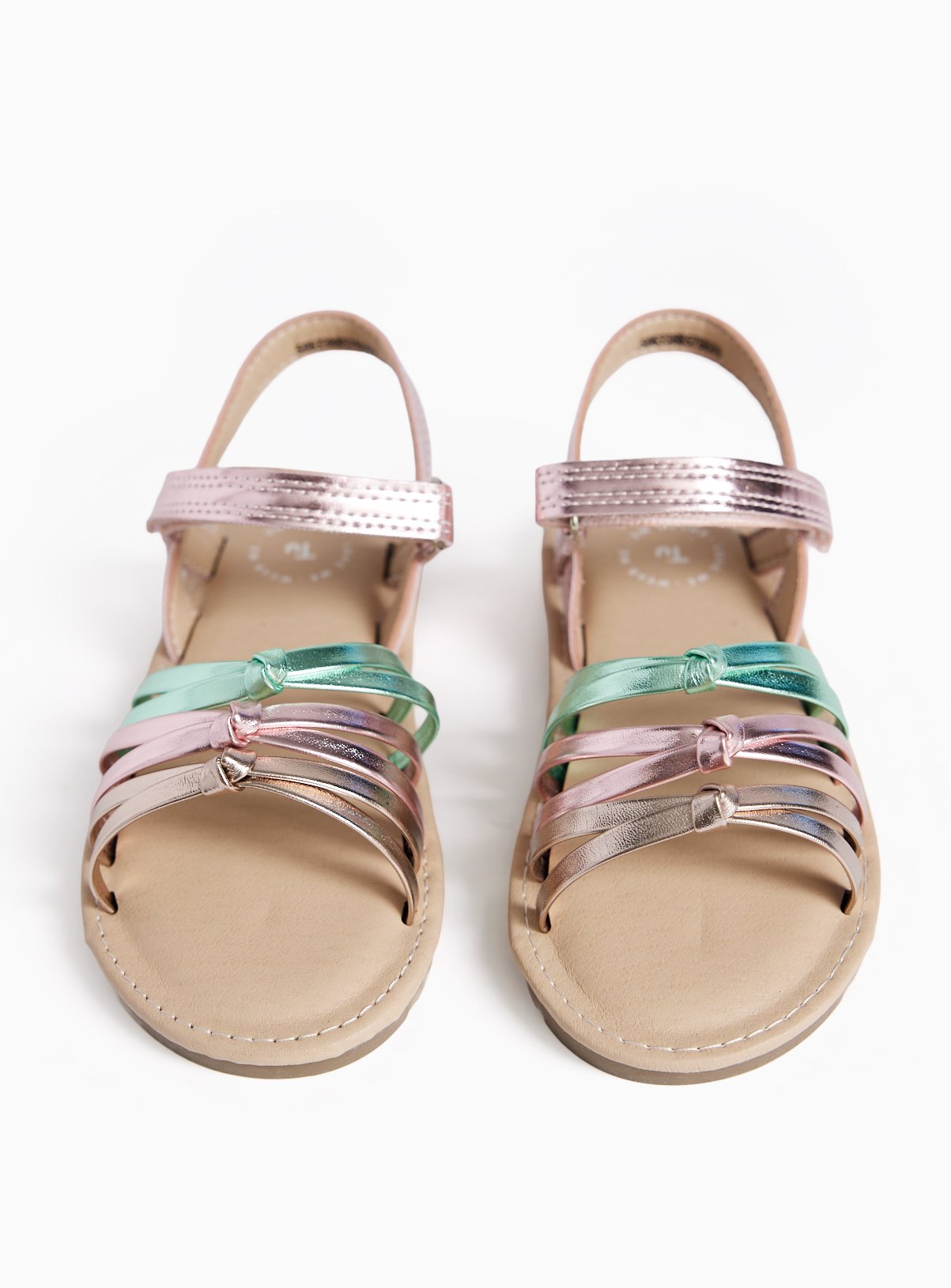 Pastel Metallic Strappy Sandals 8 Infant - Image 2 thumbnail
